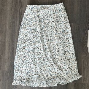 Abercrombie floral midi skirt with side slit